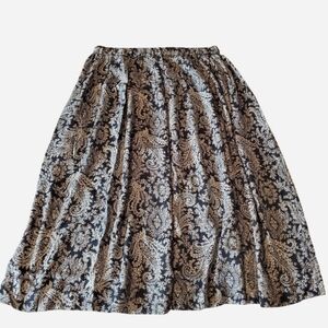 VTG Susan Bristol Black Paisley midi Skirt Size 10 Fairy Grunge Whimsigoth Witch